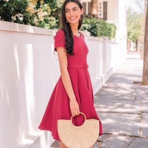 Gal Meets Glam raspberry midi dress